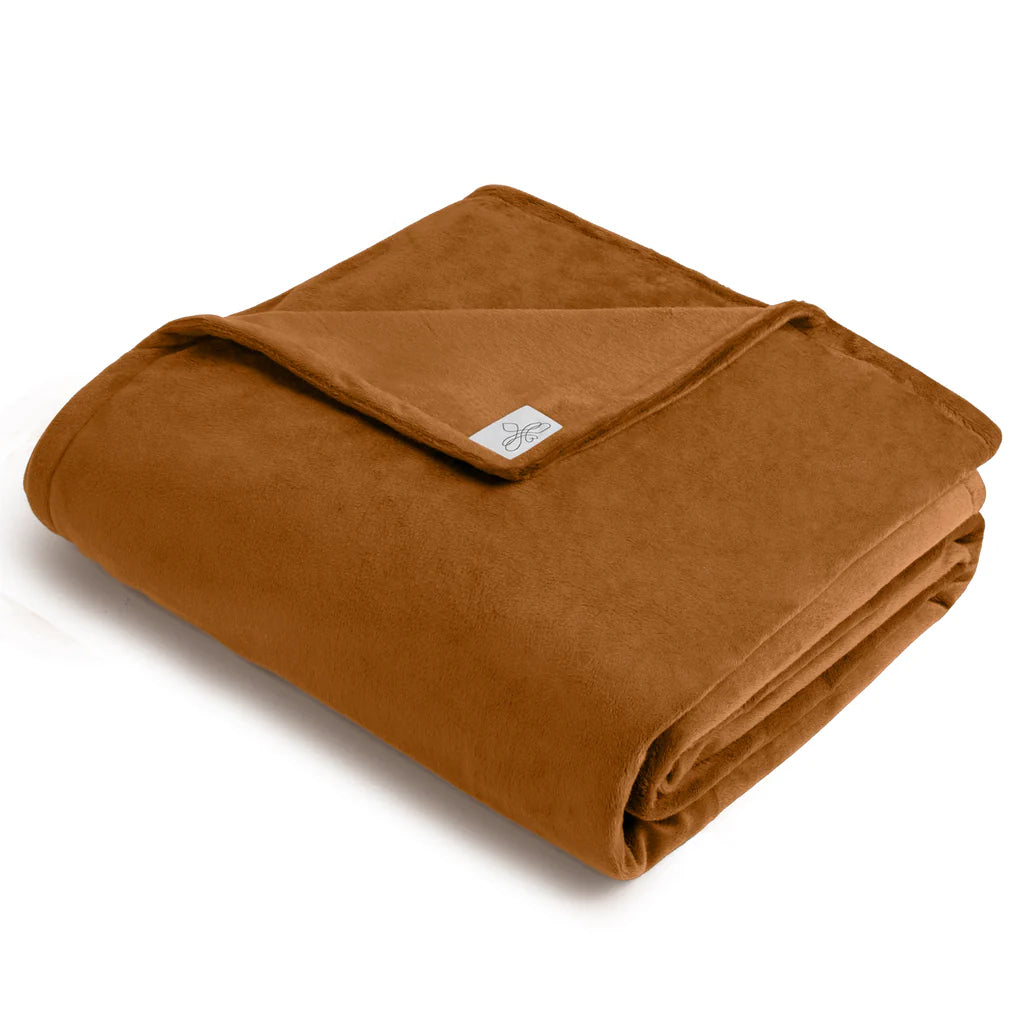 MegaBee Throw Blanket - Caramel Brown