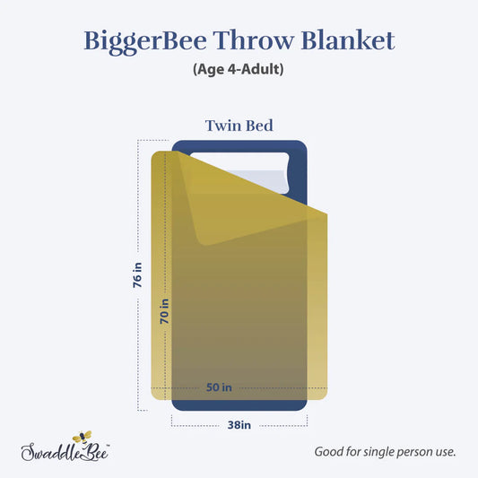 BiggerBee Throw Blanket - Coral