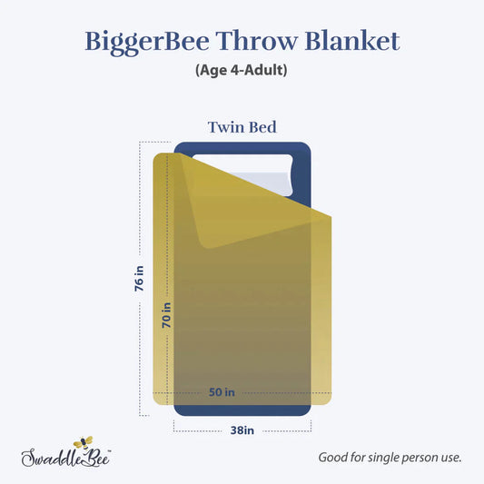 BiggerBee Throw Blanket - Dusty Lavender