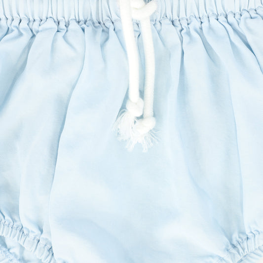 Light Blue Denim Ruffle Top with Bloomers