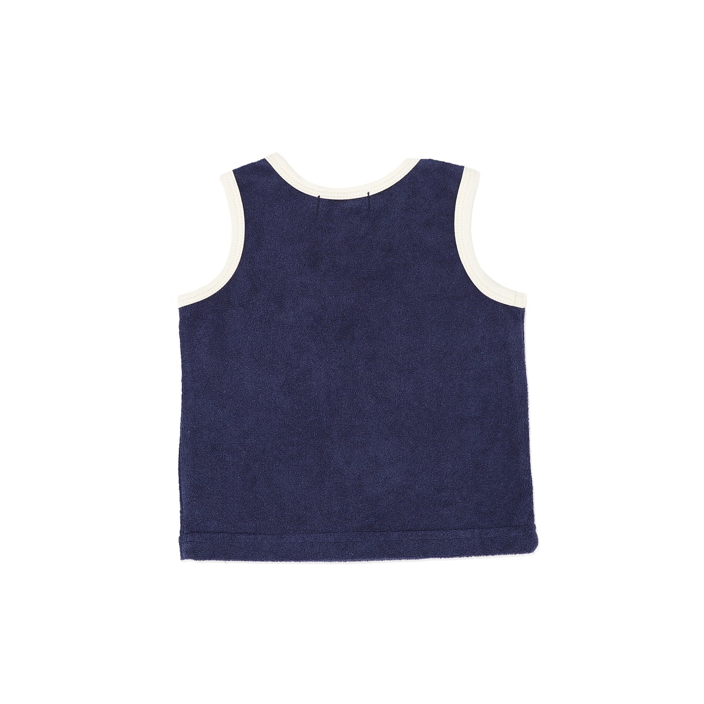 Trimmed Terry Tank- Navy