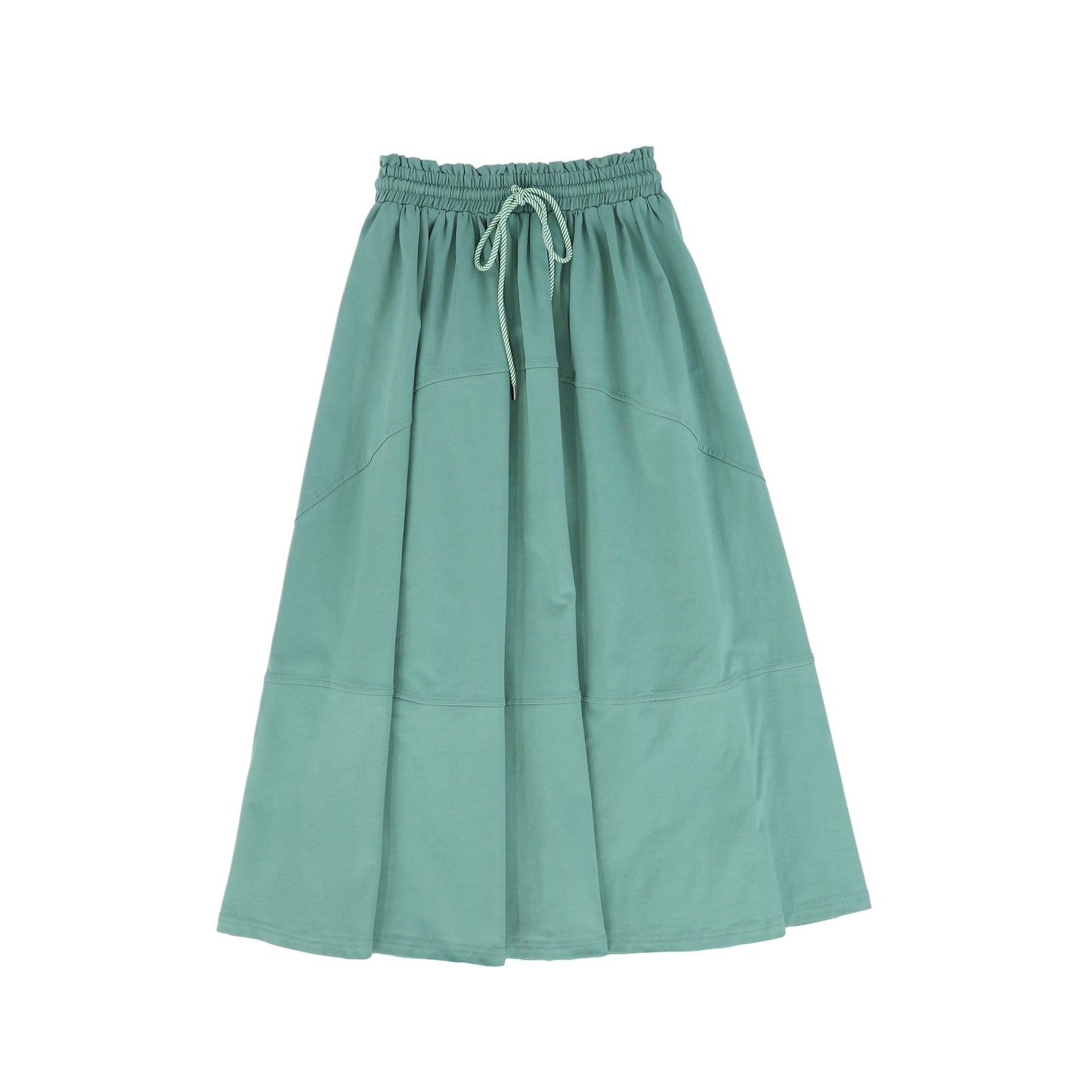Seam Detail Maxi Skirt- Green