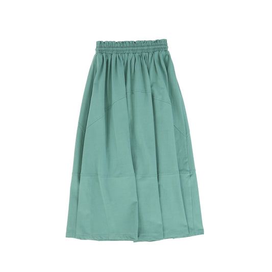 Seam Detail Maxi Skirt- Green