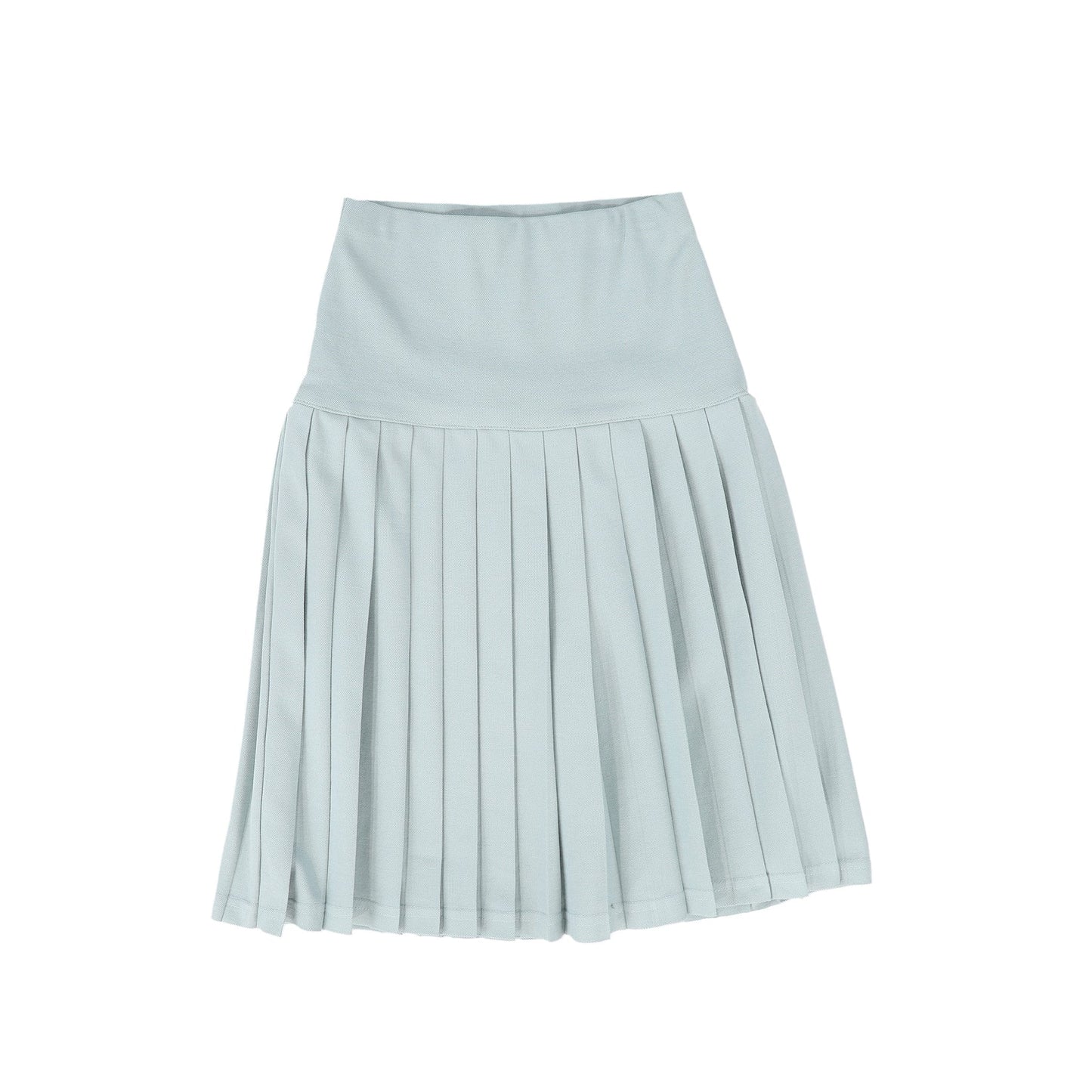 Pique Pleated Tennis Skirt- Light Blue
