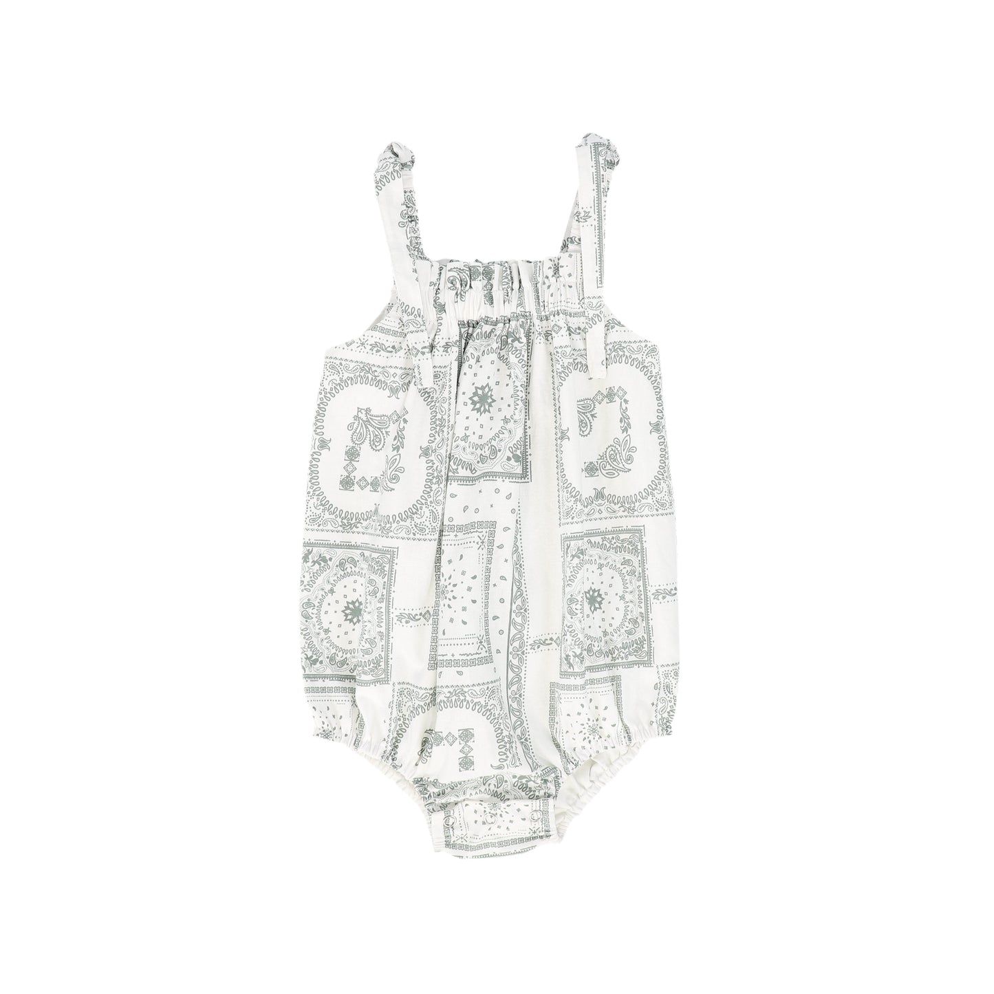 Sage Handkerchief Print Romper