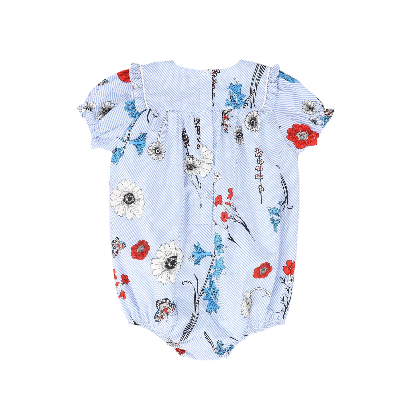 Floral Print Bib Romper