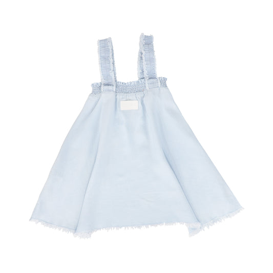 Light Blue Denim Asymetric Short pinafore