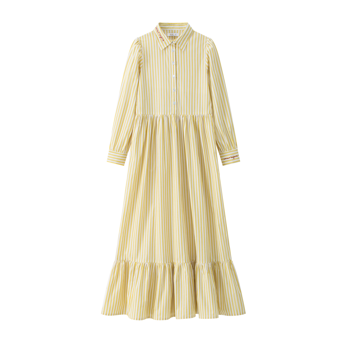 Striped Yellow Shirt Dress
