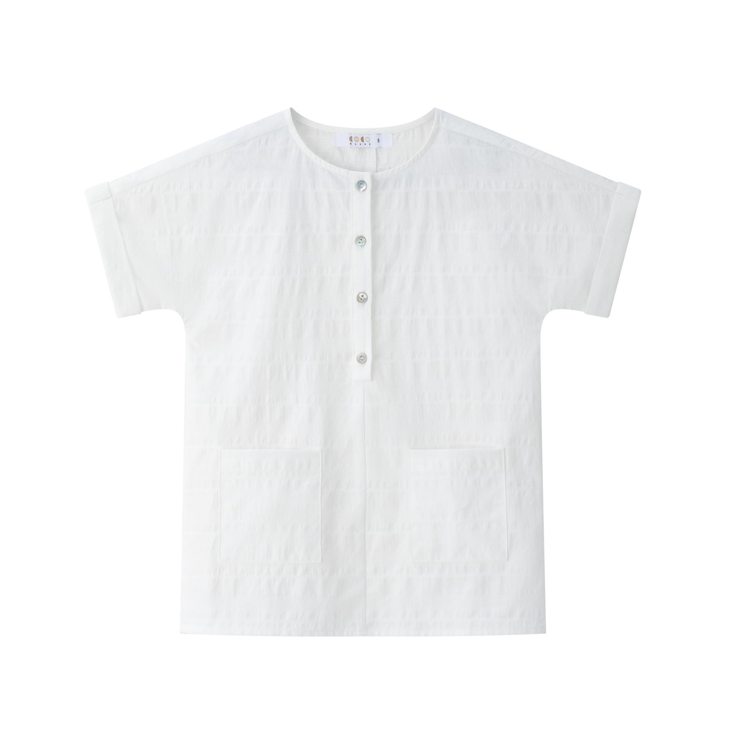Boys White Linear Shirt