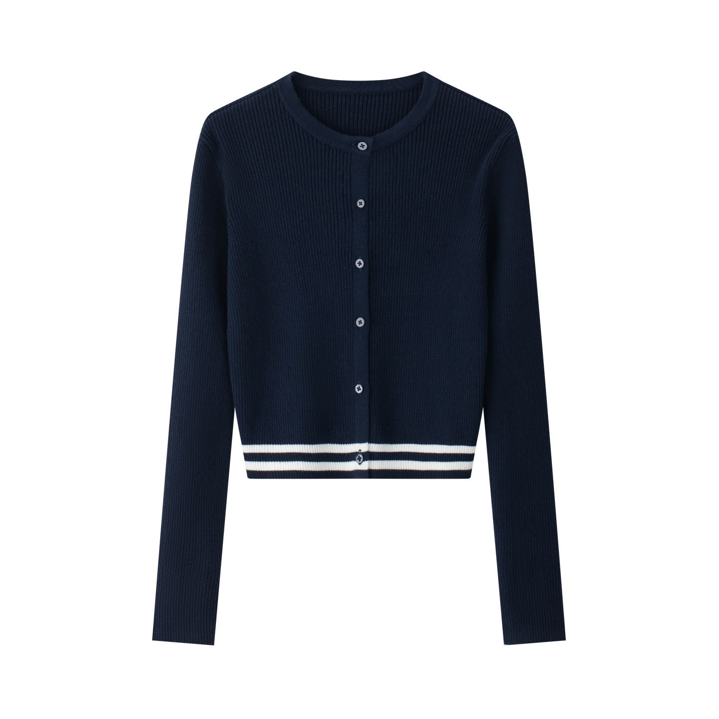 Cardigan With Stripe Cuff