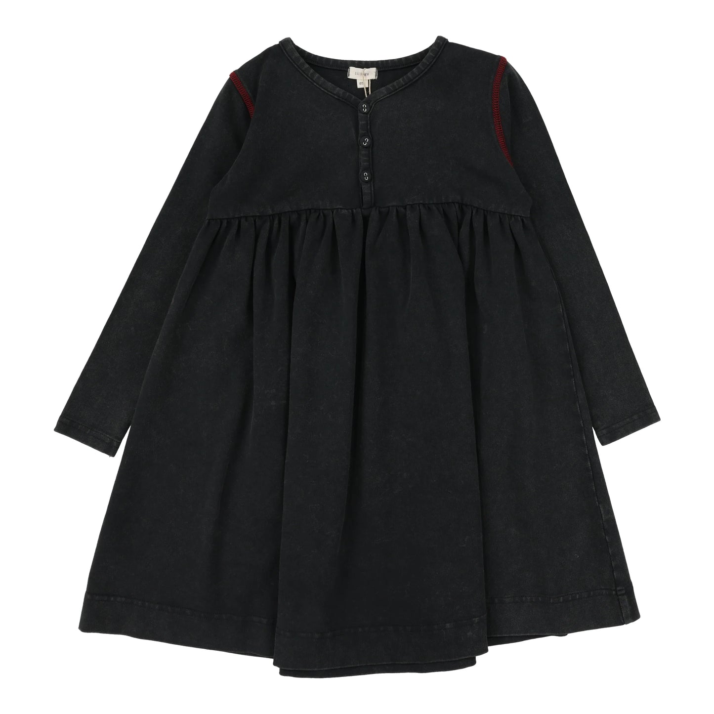 Contrast Stitch Dress Black Wash