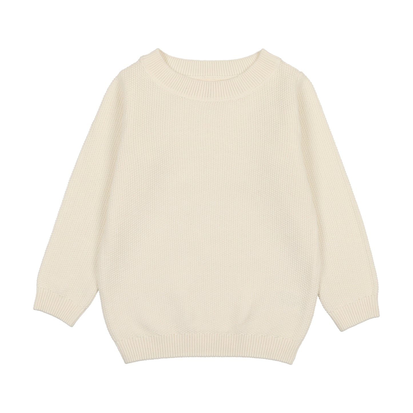 Crewneck Sweater Long Sleeve- Cream