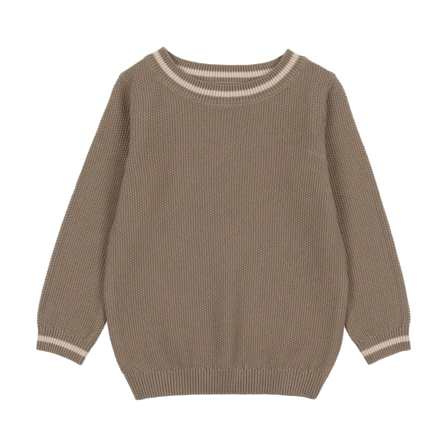 CREWNECK SWEATER LONG SLEEVE- IVY/OAT TRIM
