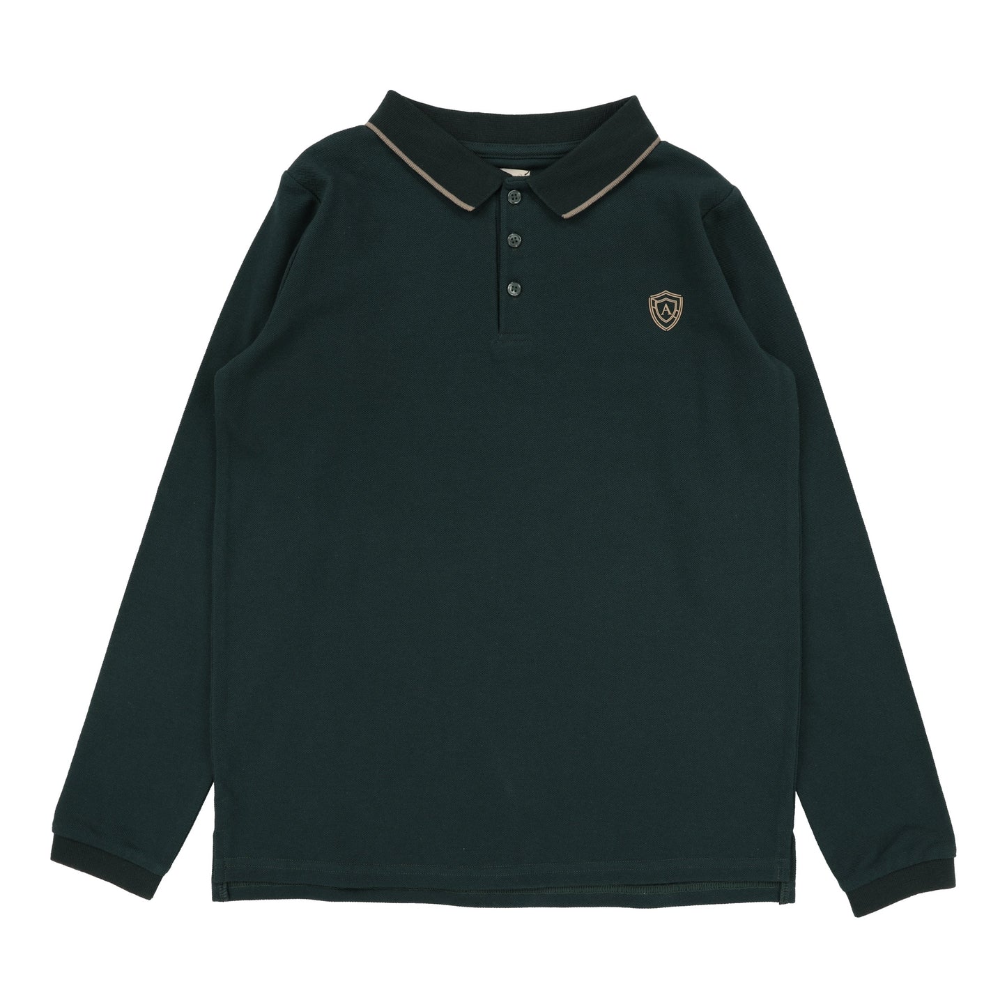 Husky Collar Trim Polo Green