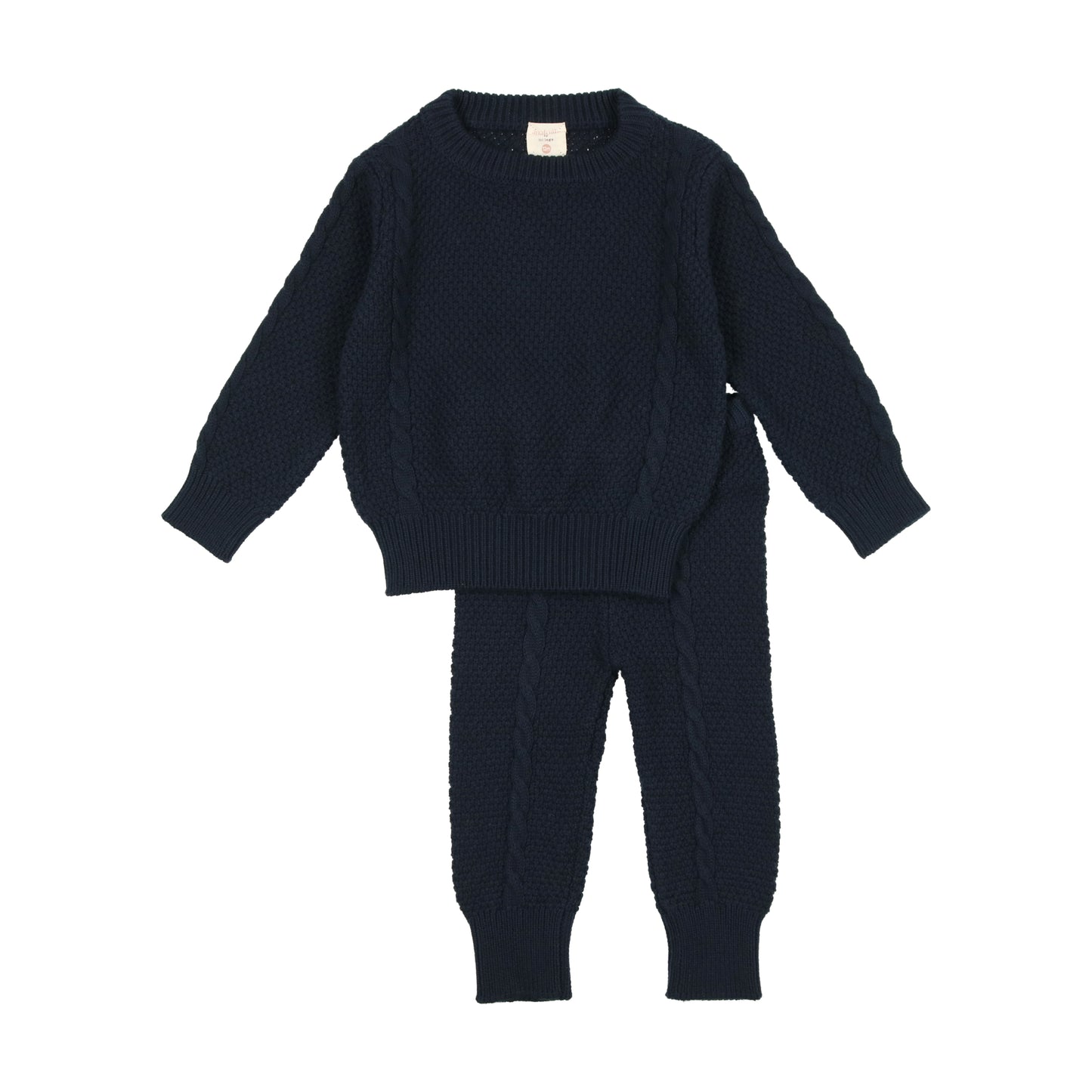 Cable Knit Set Navy