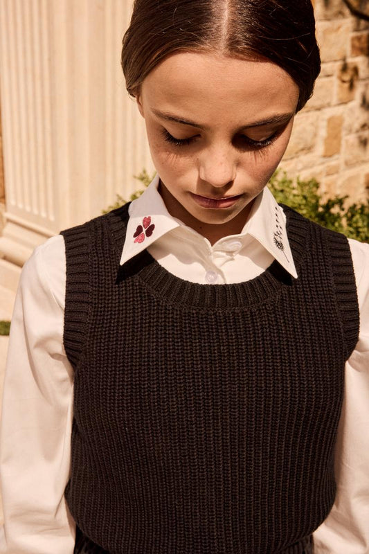 WHITE Teen Embroidered Shirt