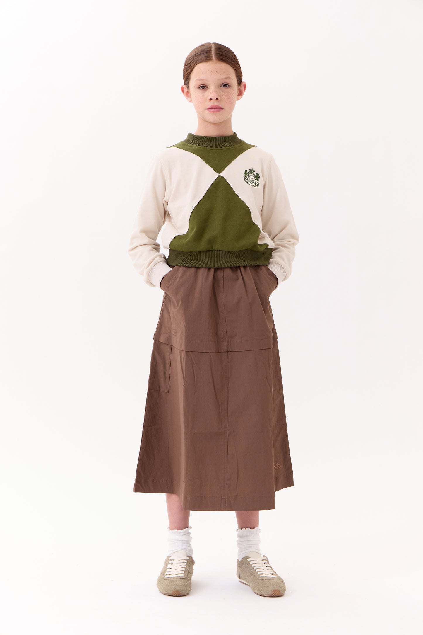 Green Gia Colorblock Sweatshirt