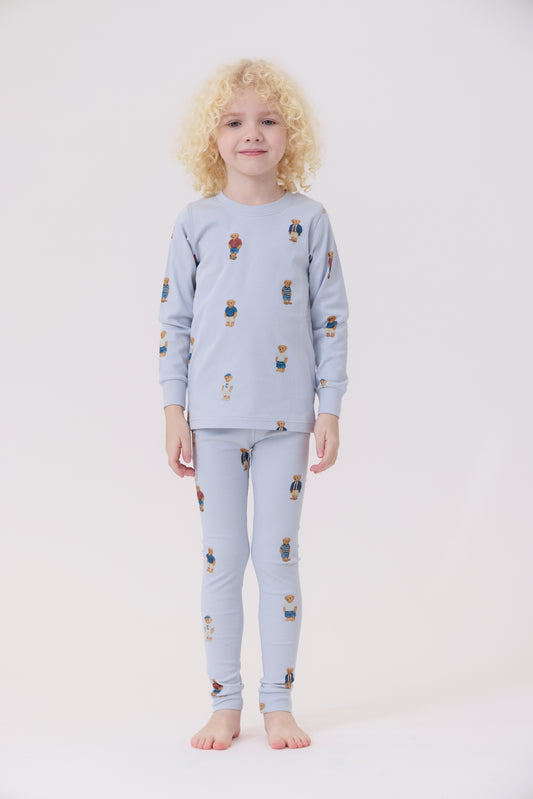 Teddy Crewneck Set - Light Blue