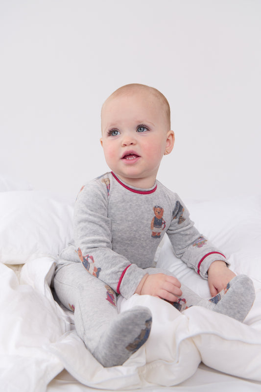 Crew Bear Romper - Red