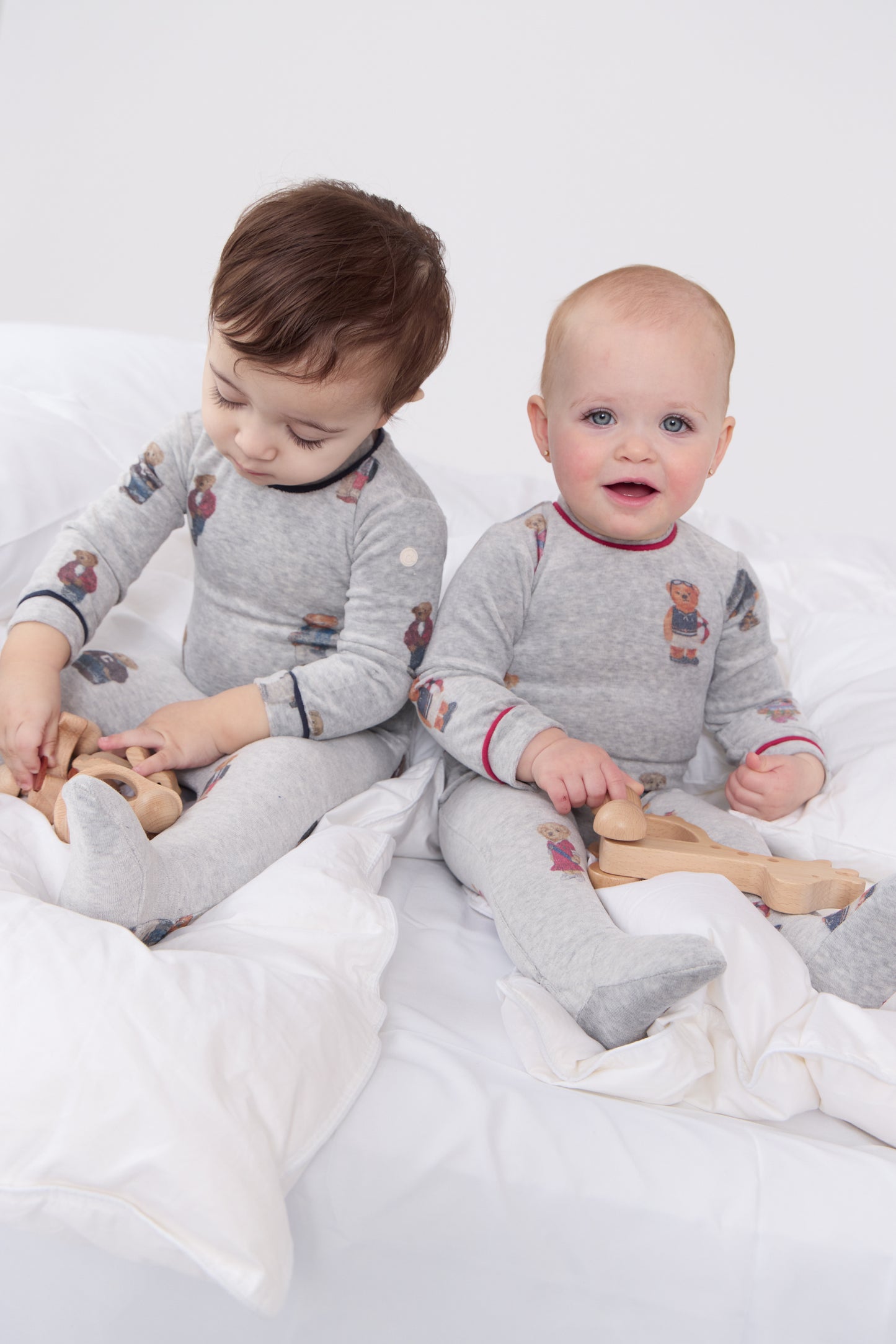 Crew Bear Romper - Red