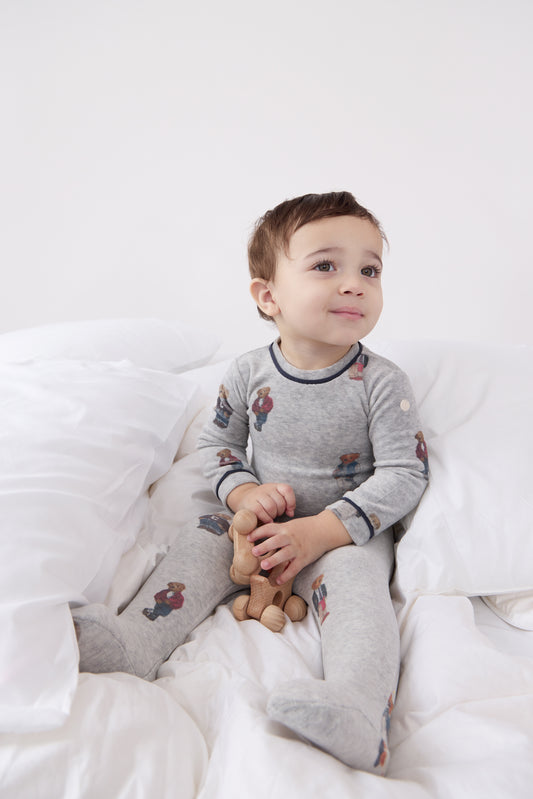 Crew Bear Romper - Navy