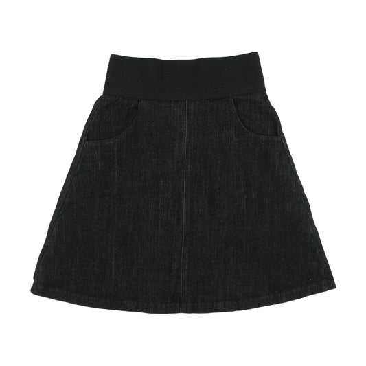 Denim Black Skirt