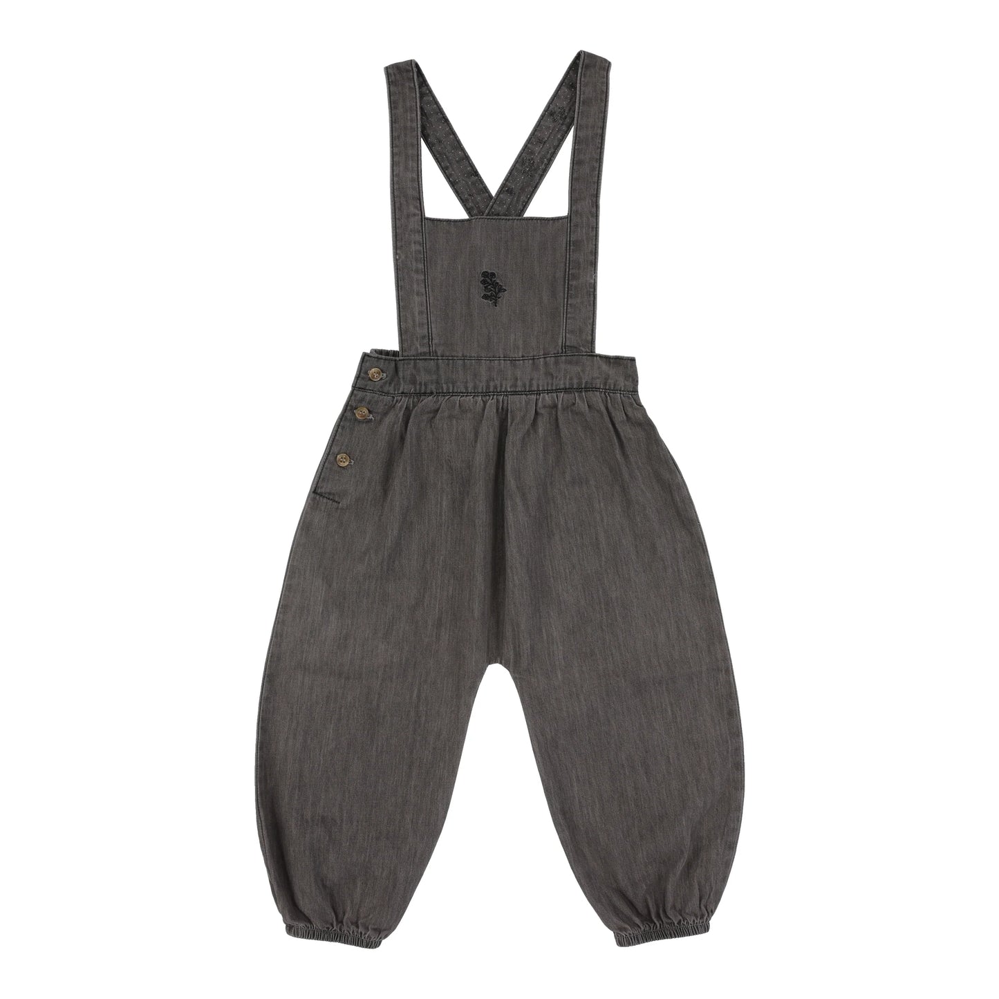 Tencel Girls Romper Grey Wash