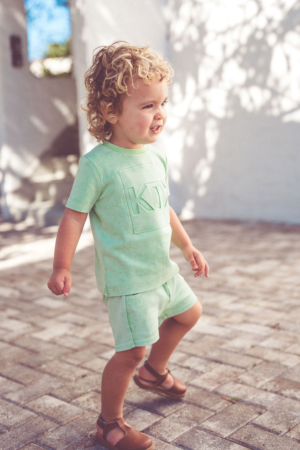 Embossed T-Shirt Washed Mint
