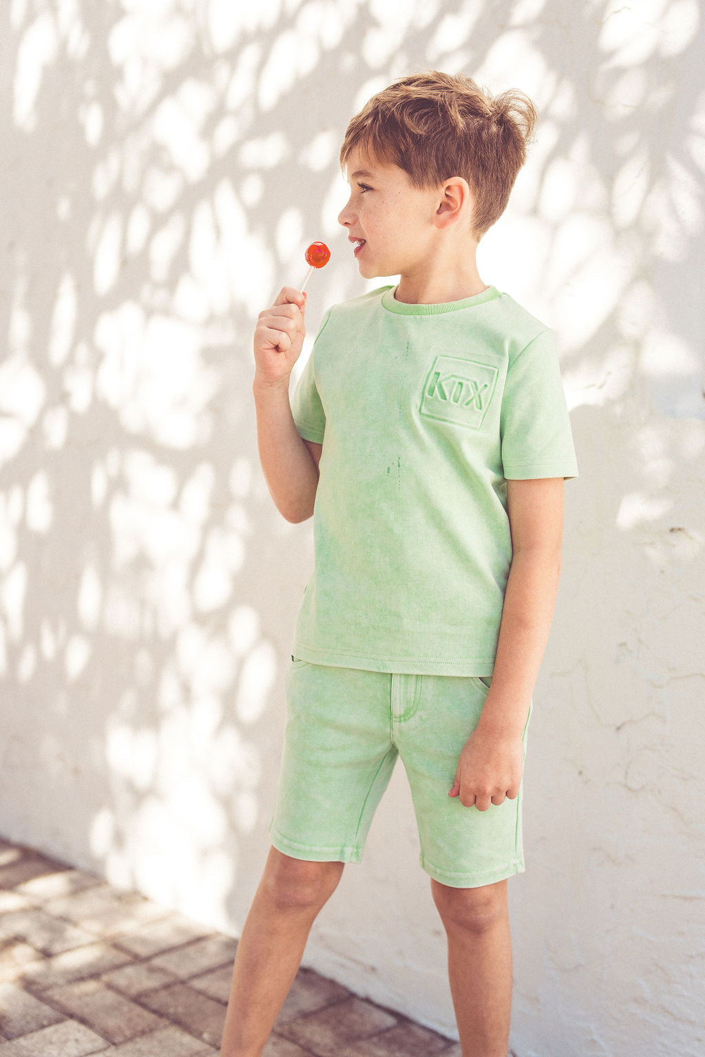 Embossed T-Shirt Washed Mint