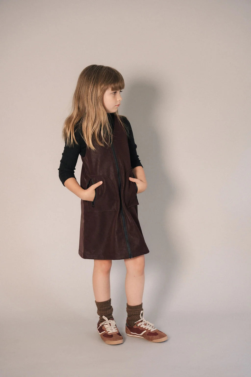 Zipper Detail Jumper - Burgundy