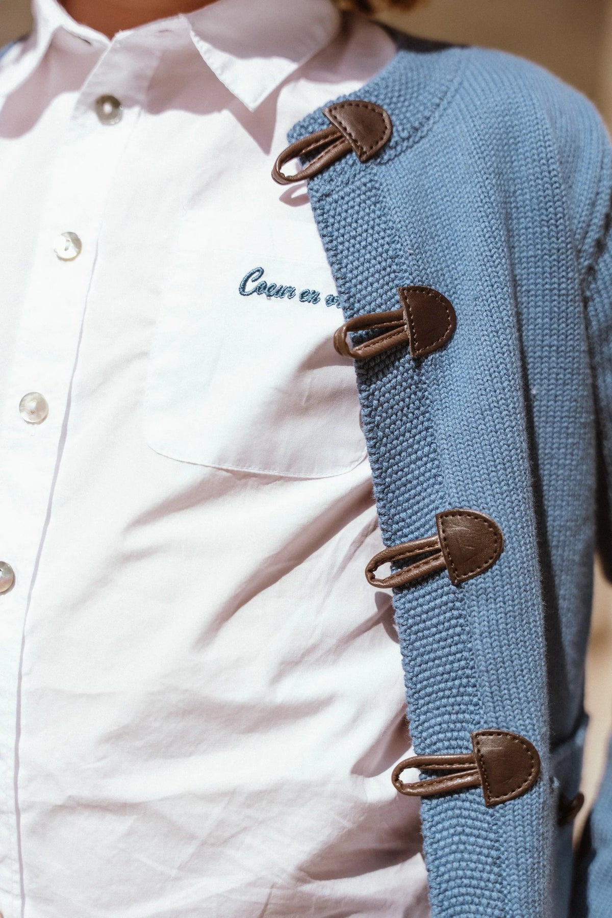 Toggle Cardigan - Blue