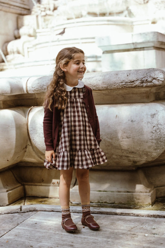 Burgundy Dress - Burgundy Plaid