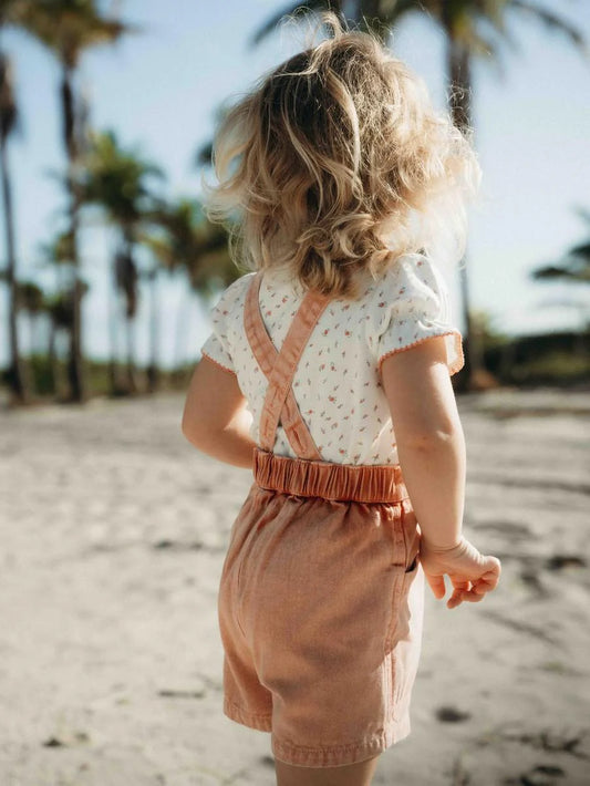 Denim Romper - Pink Denim