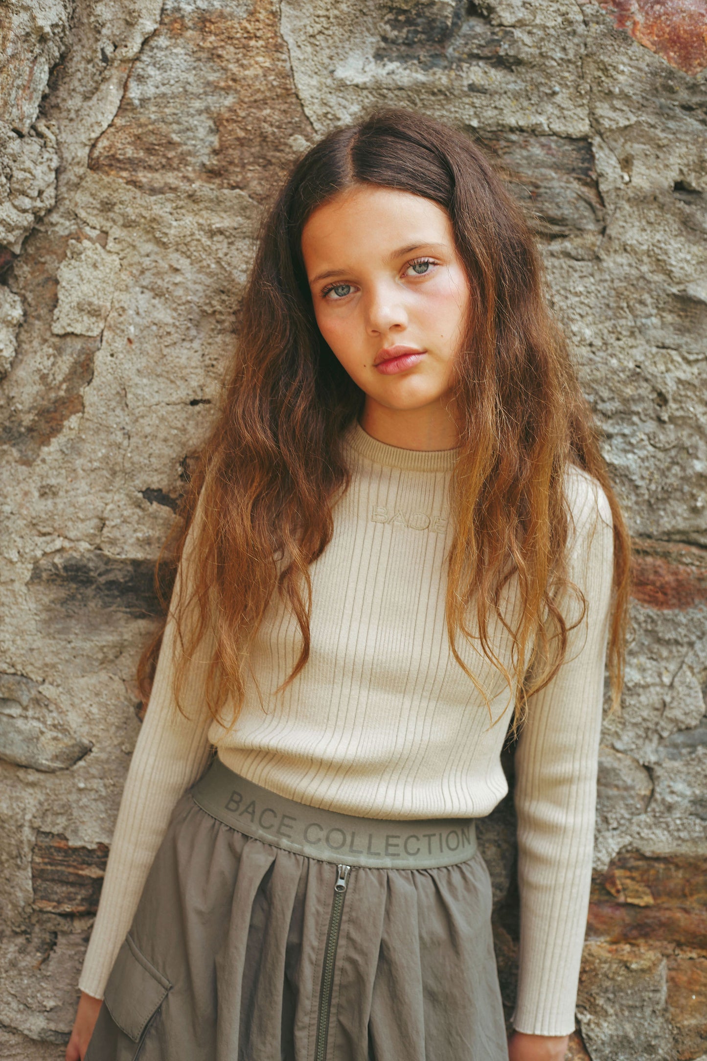 Ribbed Knit Embroidered Sweater