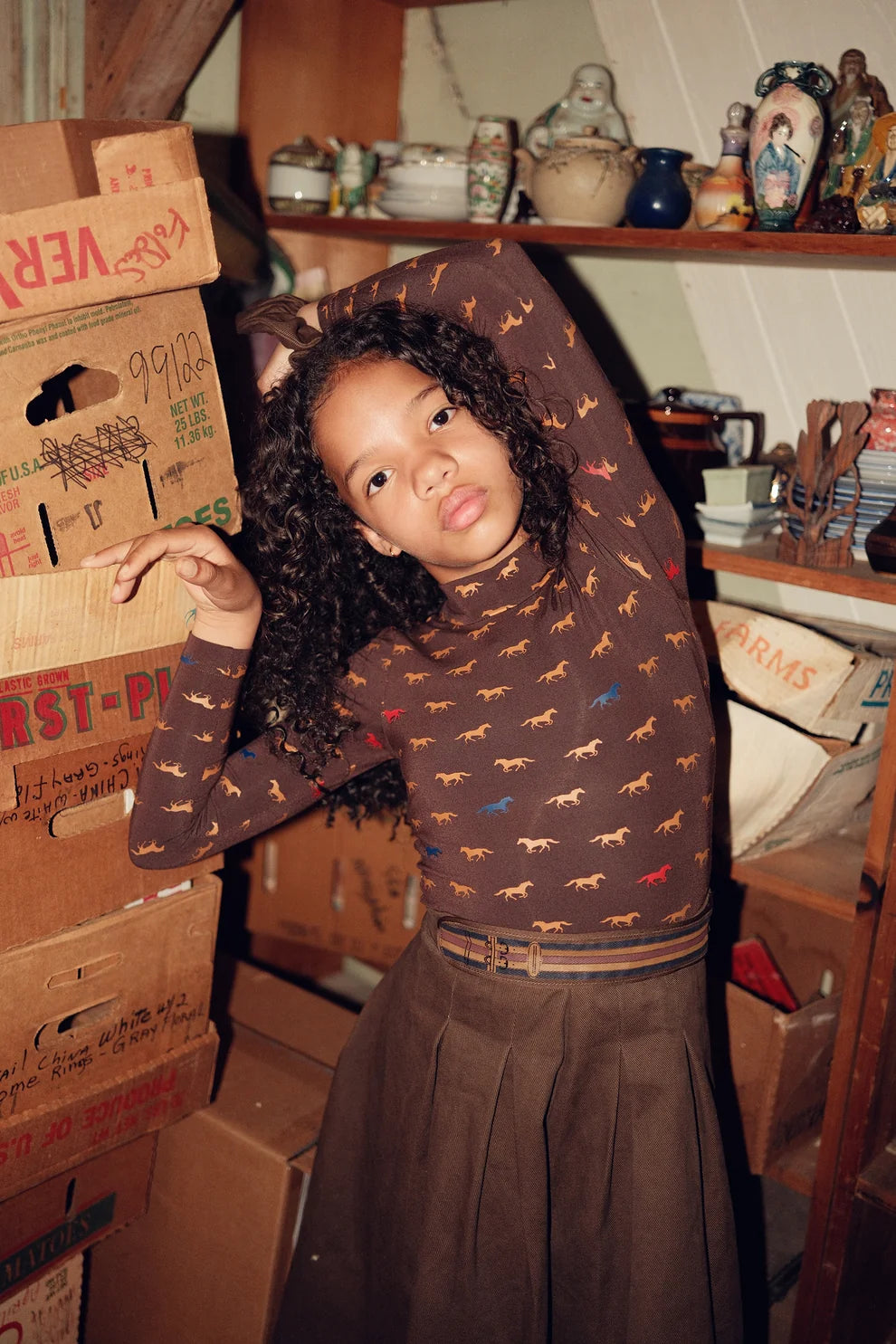 Horse Print Turtleneck