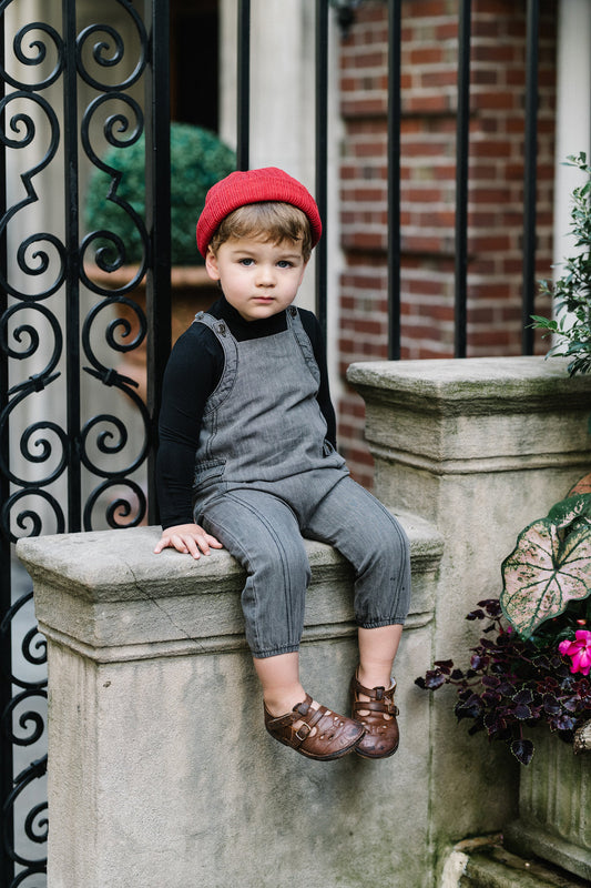 Tencel Boys Romper Grey Wash