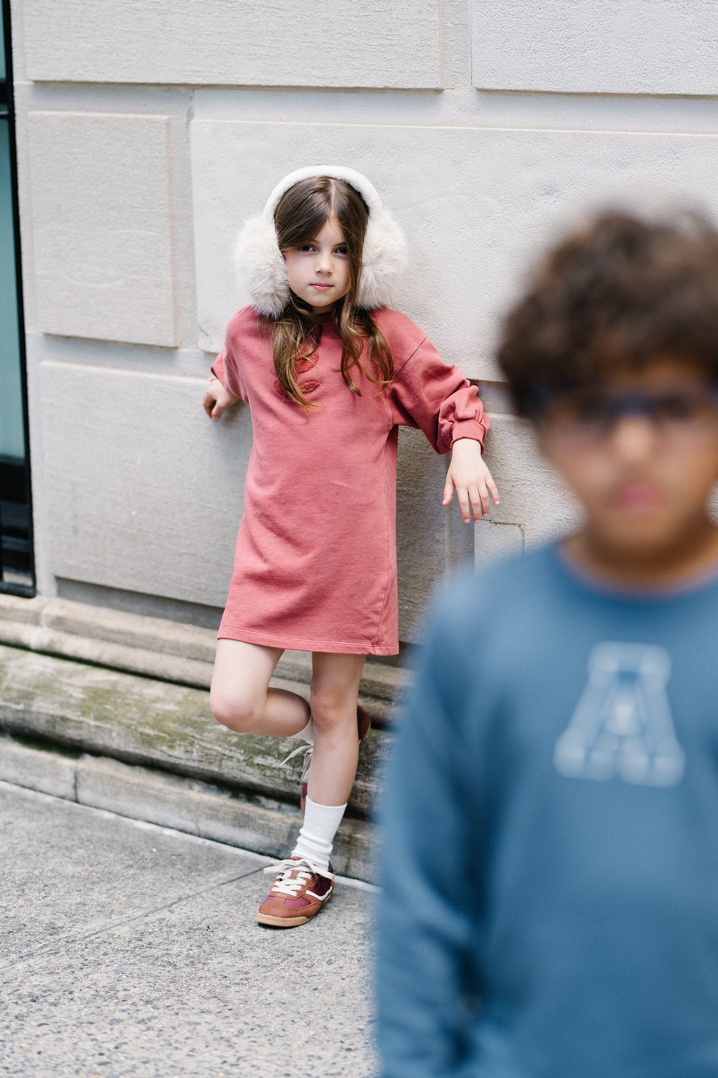 Sherpa Tulip Dress Mineral Red