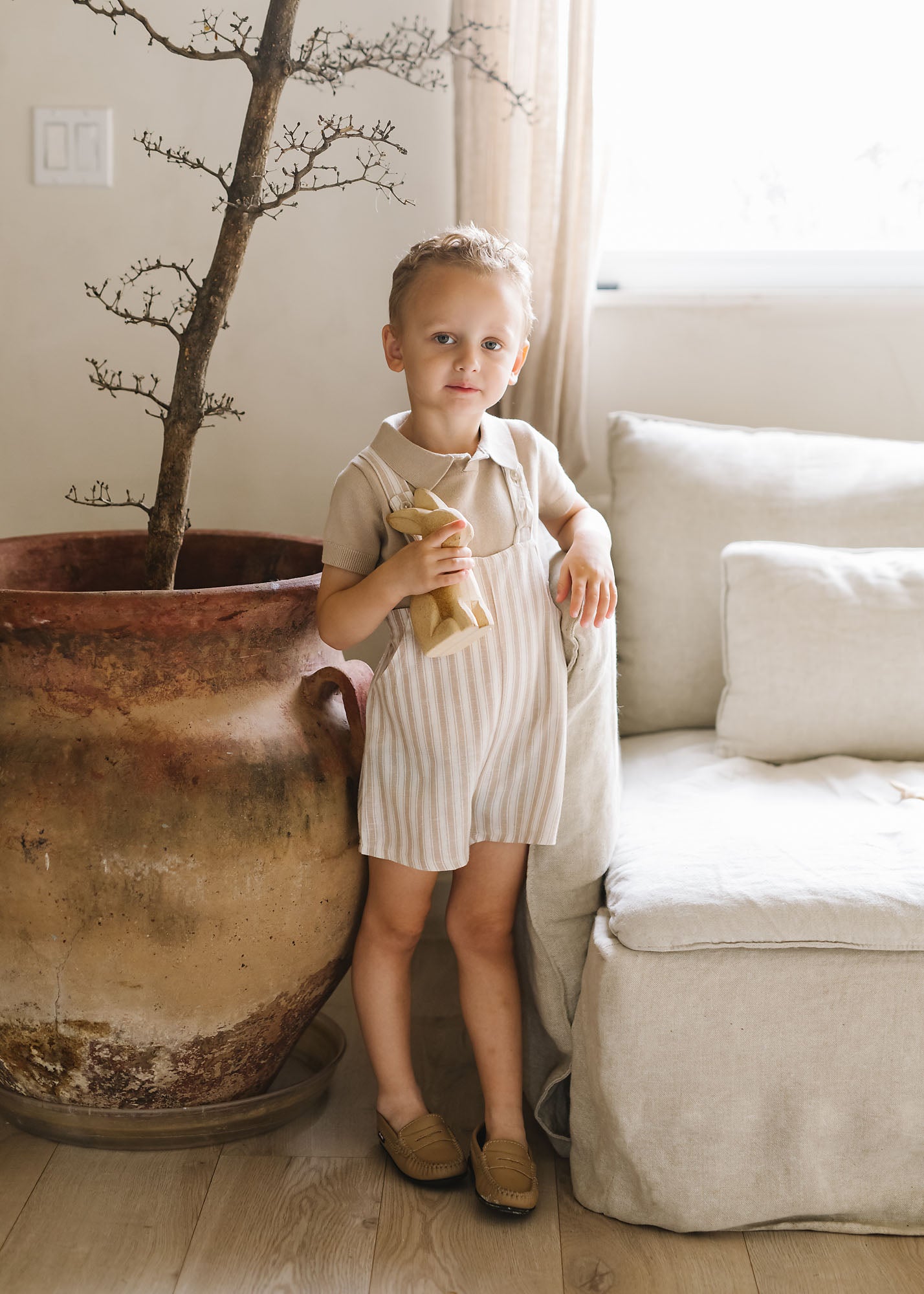 KNIT POLO SHORT SLEEVE- TAUPE