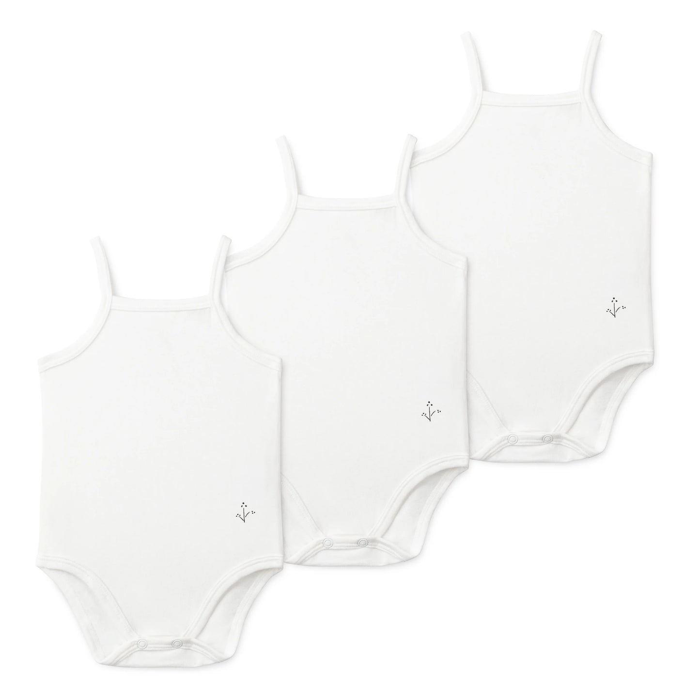 Boys Solid Undershirts White 3 Pack