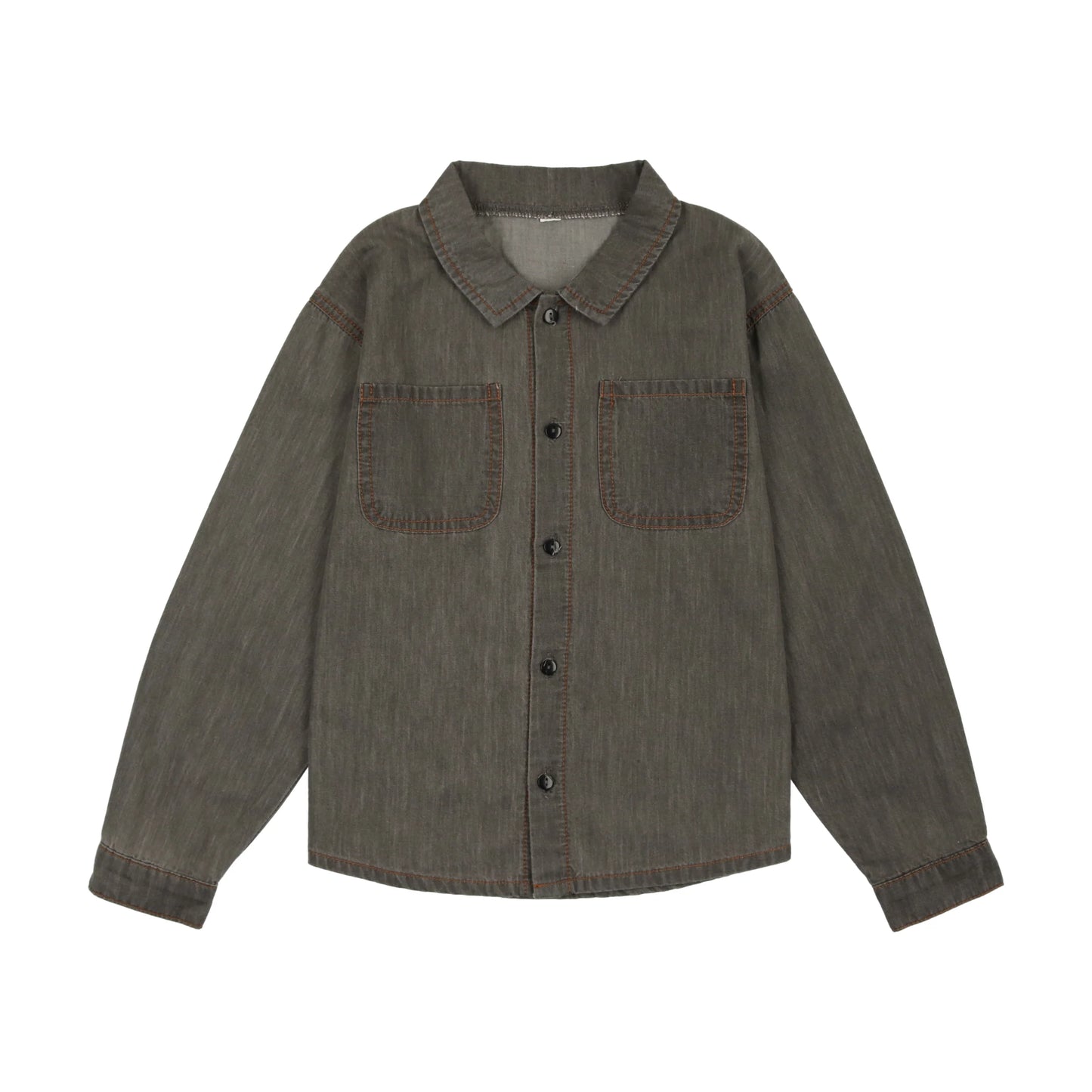 Denim Tencel Buttondown Shirt - Grey Wash