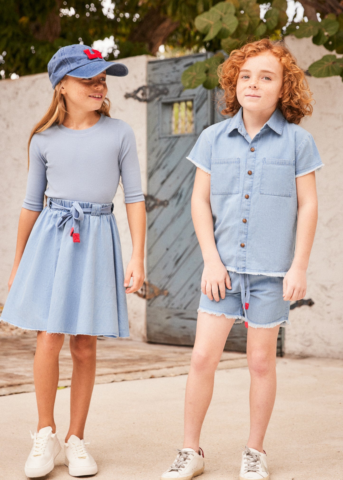 Light Blue Boy's Denim Shorts