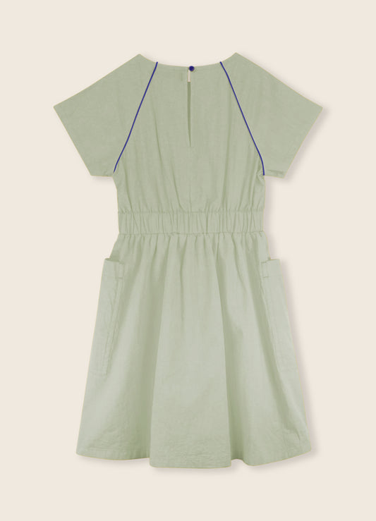 Poplin Dress Fog Green