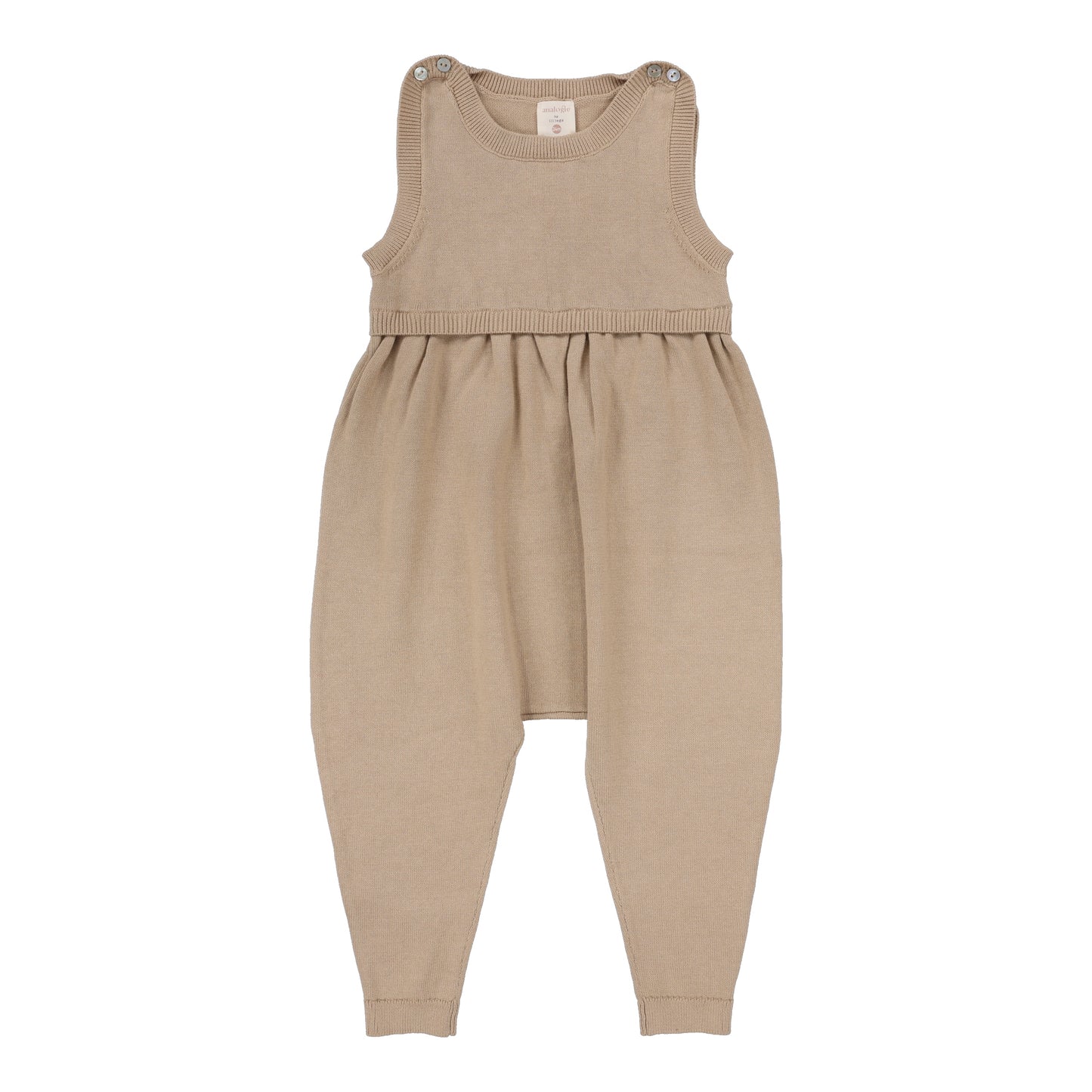 Knit Overalls Dusty Pink