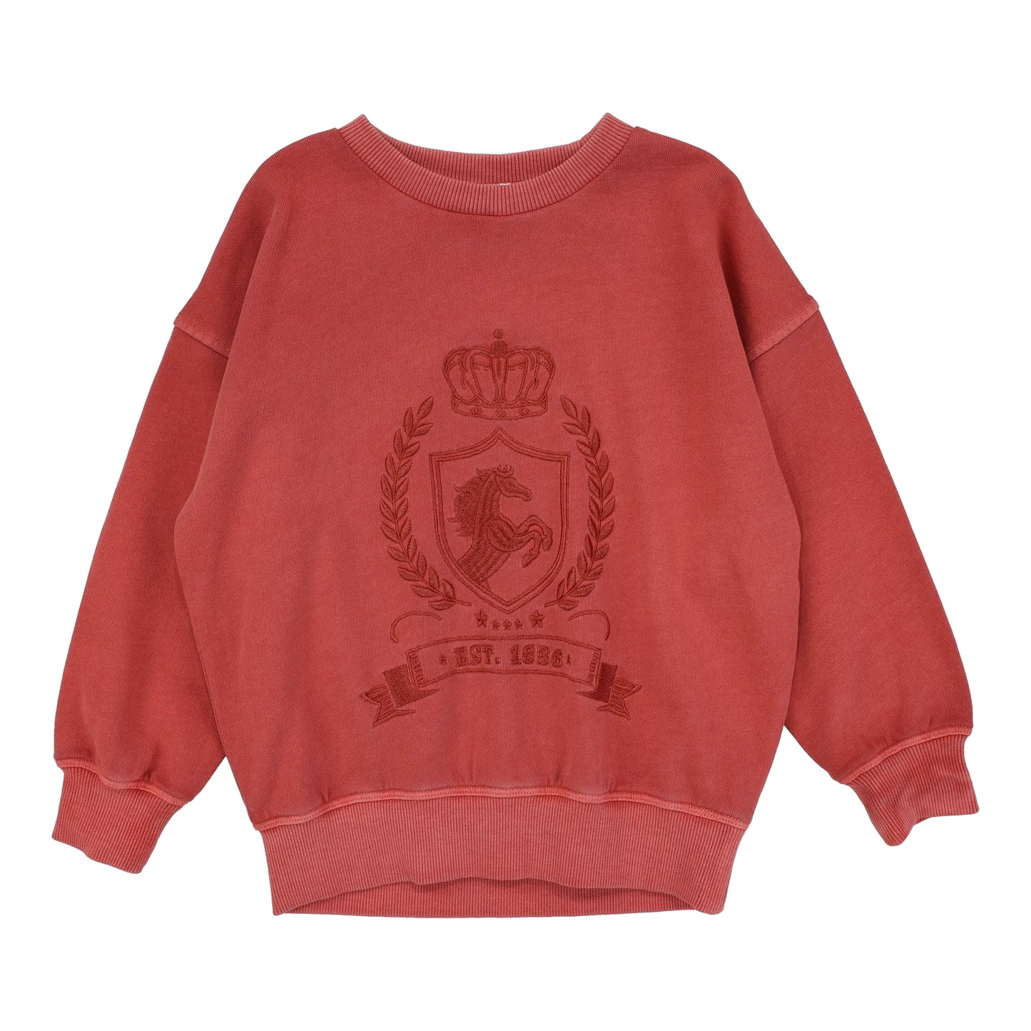 Emblem Sweatshirt- Mineral Red