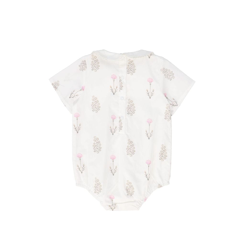 Scattered Floral Collar Romper