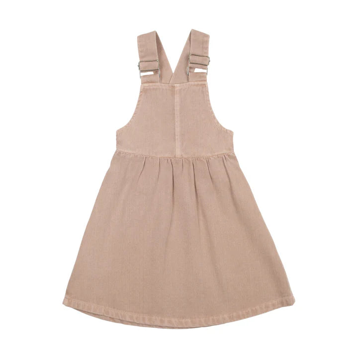 Denim Pinafore dress Pale Pink Wash