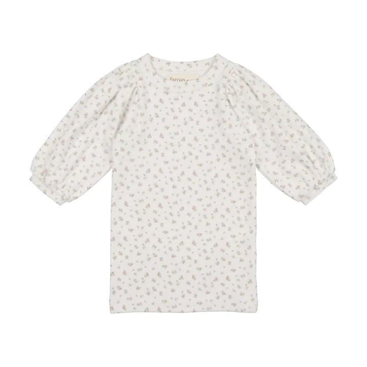 Balloon 3/4 sleeve t- shirt floral print