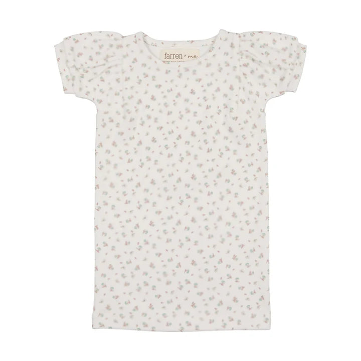 Balloon short sleeve t- shirt floral print