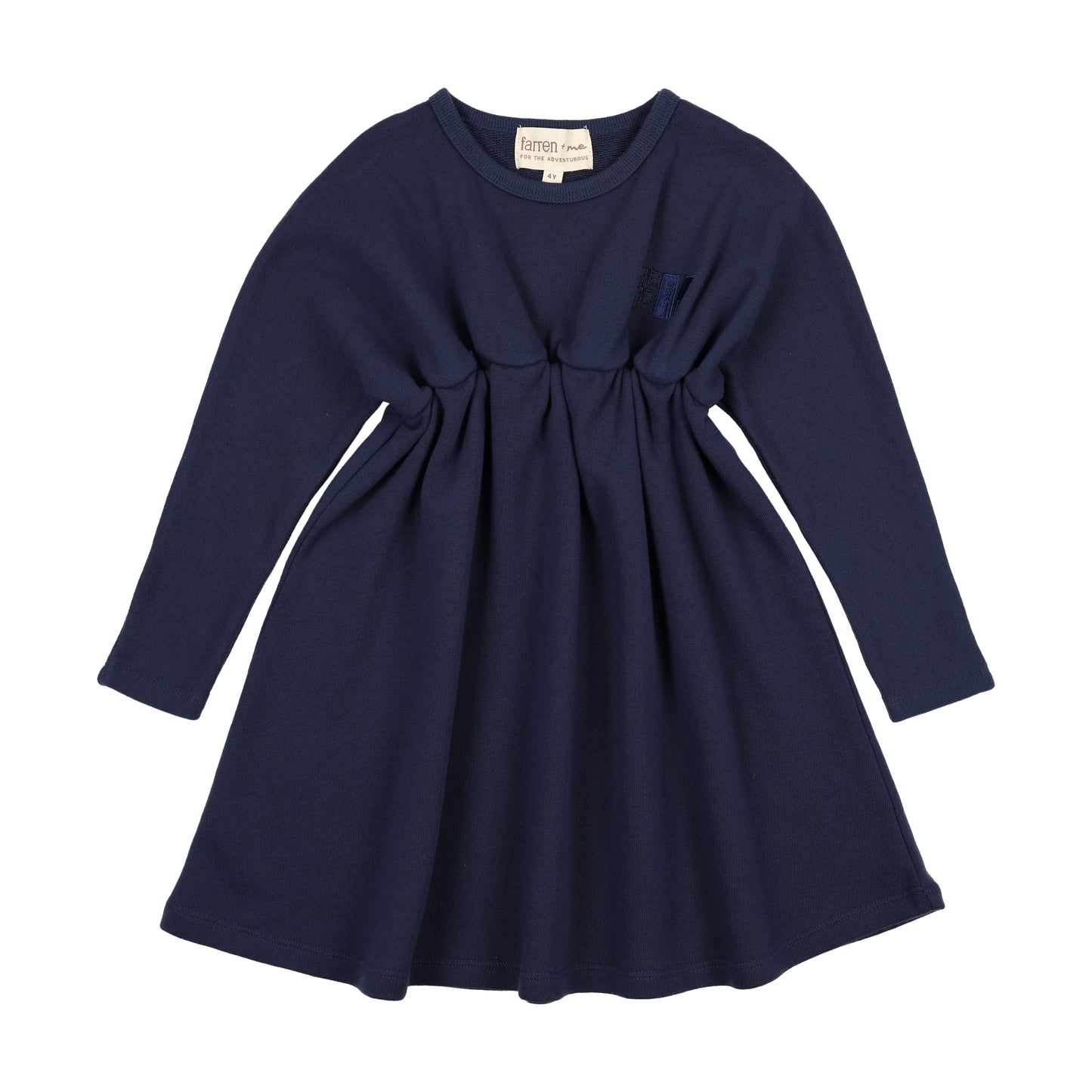 High Waisted Dress Washed Blue