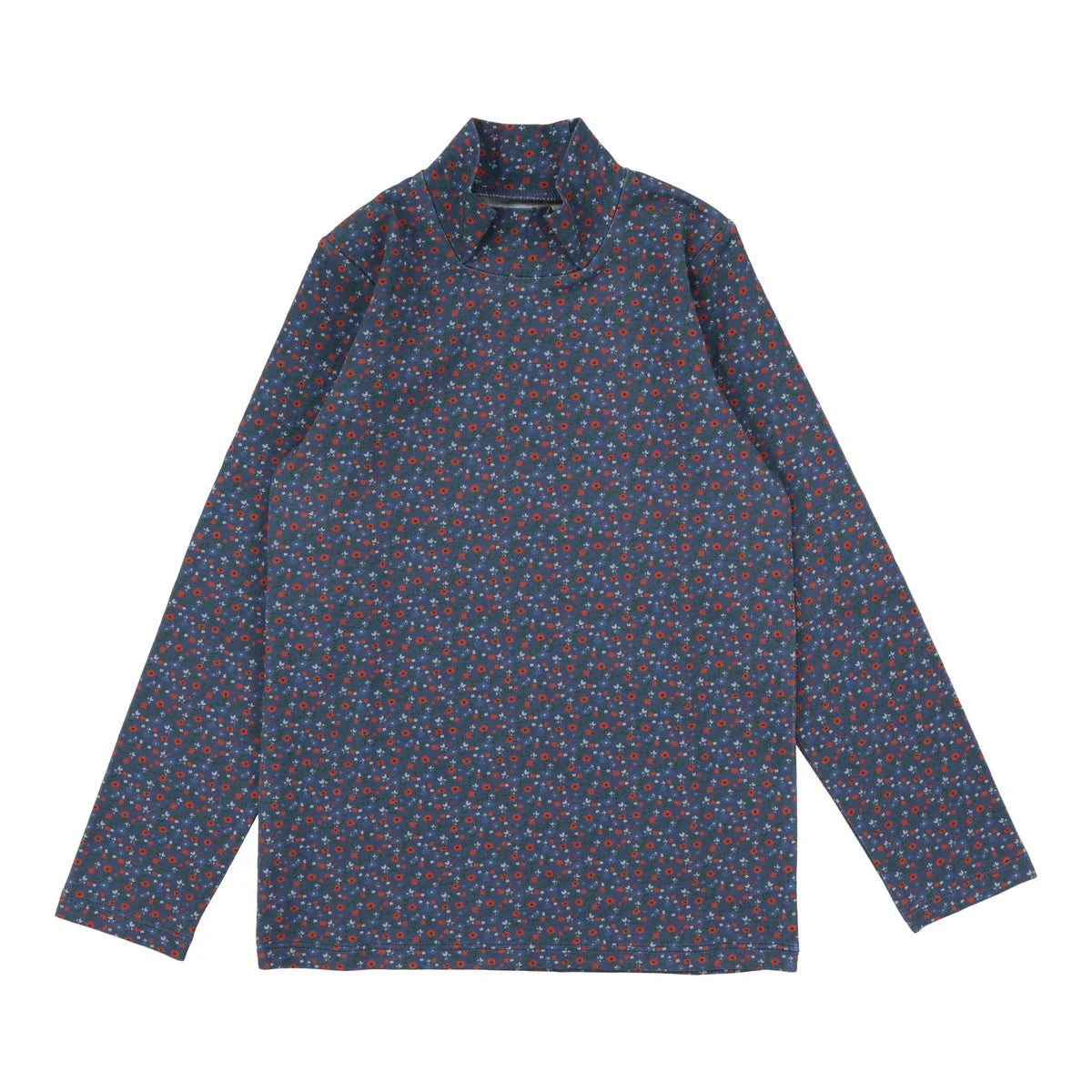 Printed Mockneck - Off Blue